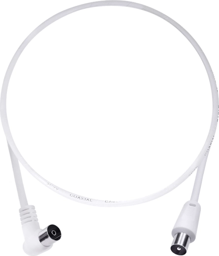 Solight antenowy kabel koncentryczny 3C2V z kombinowanymi złączami 1,5 m biały - 1 sztuka