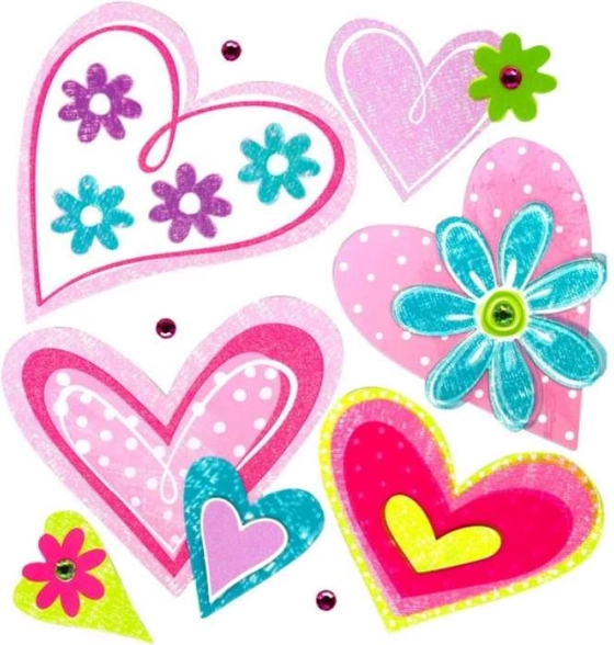 Small Foot Samoprzylepne Dekoracje na Ścianę Serduszka