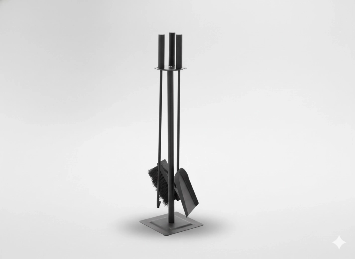 Zestaw kominkowy 3-częściowy ze stojakiem 61 cm