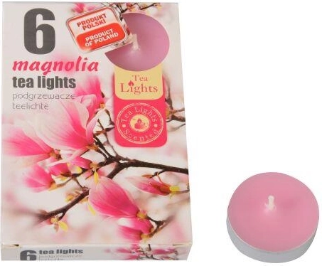 Pachnące świeczki tealight Magnolia, 6 szt.