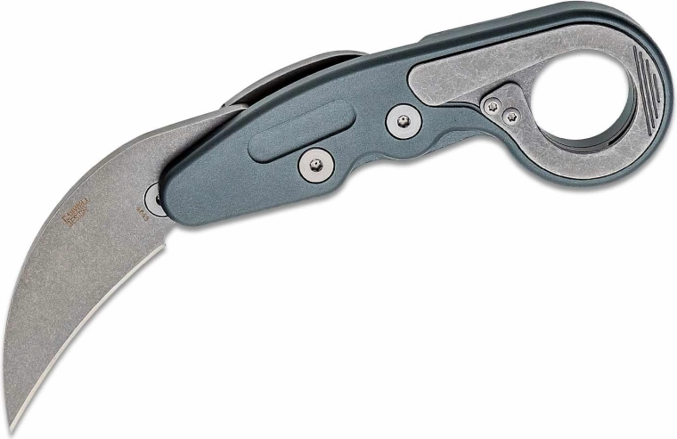 CRKT Provoke Compact karambit nóż składany 5,7 cm, stonewash, aluminium