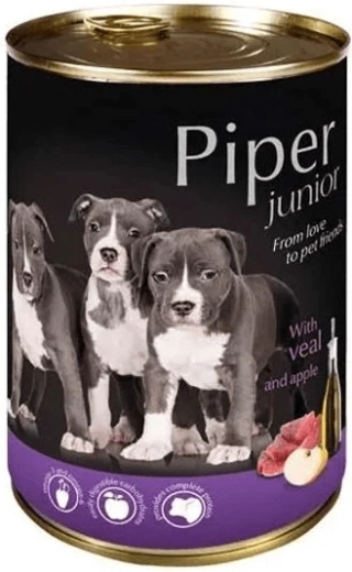 Piper Junior – karma mokra dla szczeniąt – cielęcina i jabłko 400 g