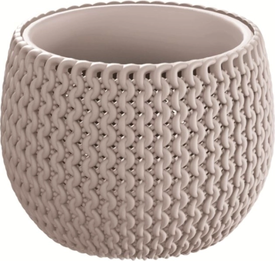 Doniczka Splofy Bowl z wkładem 18 cm – mocca