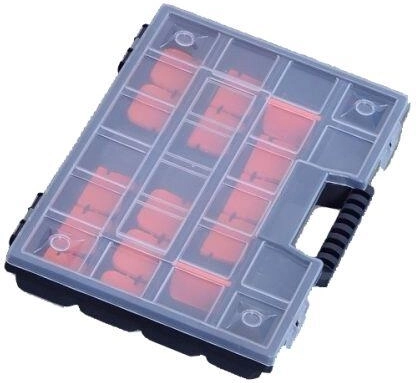 Plastowy organizer NOR 12" 290 × 195 × 35 mm z konfigurowalnymi przegródkami