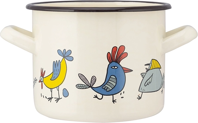 Garnek 1,5 l Kurki (motyw grzybów) 14 cm