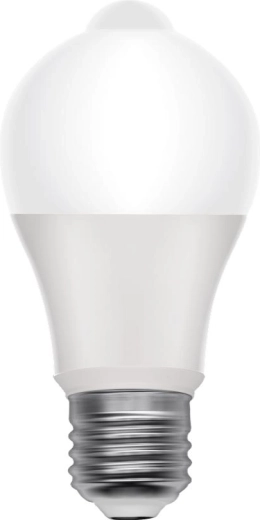 Żarówka LED RETLUX E27 z czujnikiem PIR i zmierzchu 8 W, ciepła biel