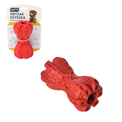 Zabawka do żucia dla psów w kształcie szyszki z miejscem na przysmaki