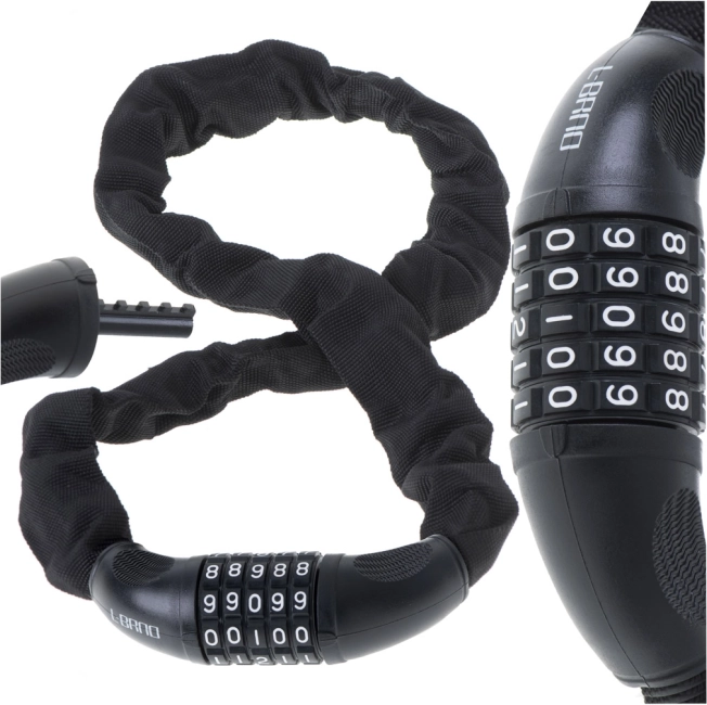 Bezpieczny zamek rowerowy LEBRNO z szyfrem