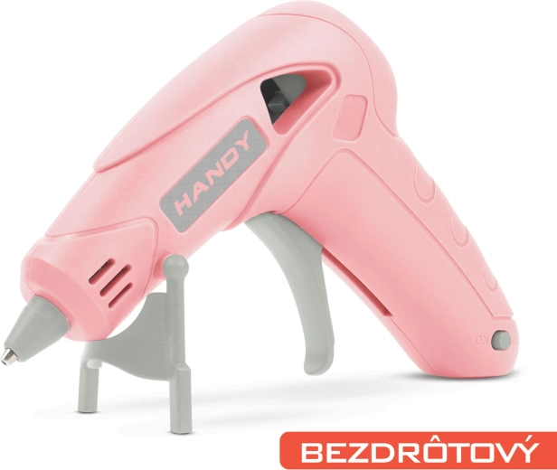 Akumulatorowy pistolet do klejenia na gorąco USB-C 10 W, różowy