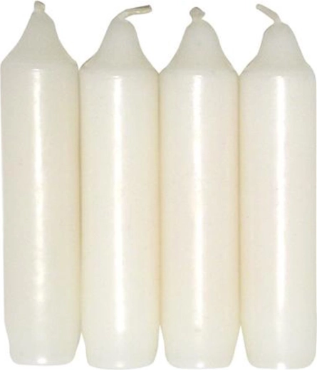 Białe świece adwentowe 10 cm, średnica 2,5 cm – zestaw 4 szt.