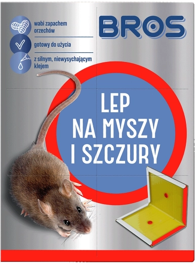 Lepowa pułapka na myszy i szczury o zapachu orzechów BROS
