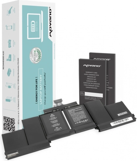 Bateria Movano do MacBook Pro 15" Retina (A1398, 2015) A1618 8755 mAh 99,5 Wh
