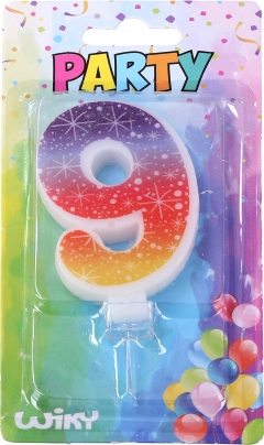 Świeczka imprezowa numer 9 gwiazdy