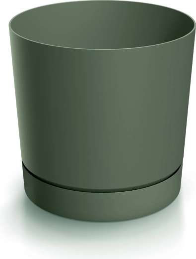 Doniczka z podstawką TUBO P 14,8 cm – ciemnozielona