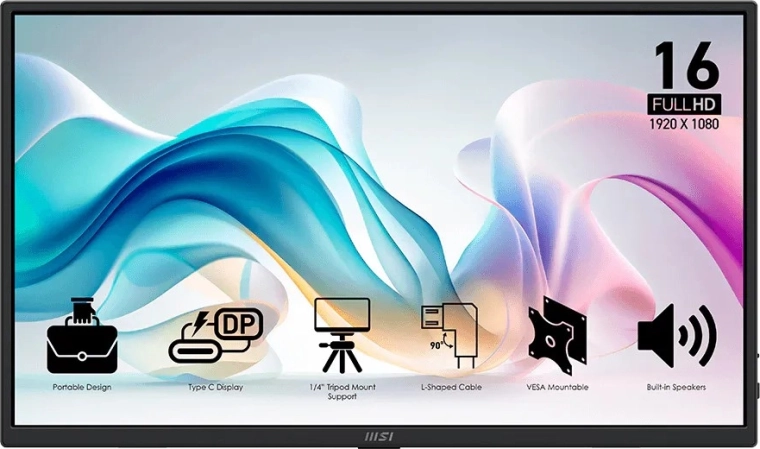 MSI PRO MP165 E6 przenośny 15,6" Full HD IPS monitor