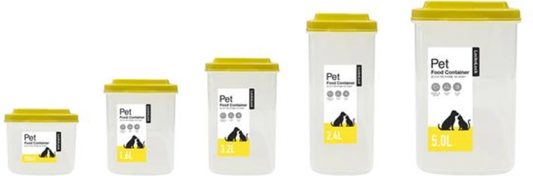 Zestaw hermetycznych pojemników na karmę LOCK PET, 5 szt.
