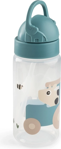 Done by Deer bidon ze składanym ustnikiem Tiny farm niebieski 350 ml