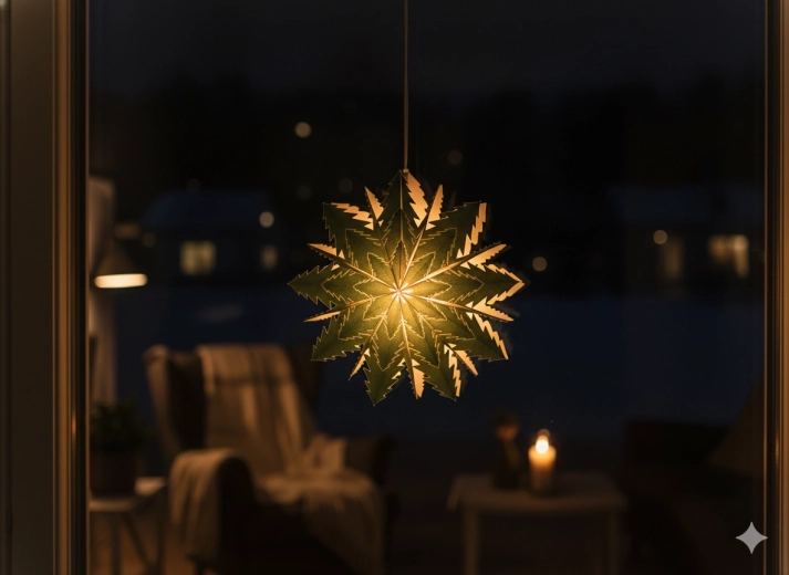 Papierowa dwuwarstwowa gwiazda 50 cm zielona