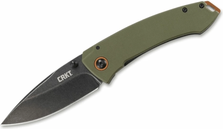 CRKT Tuna OD Green nóż składany 8,2 cm, stonewash, G10