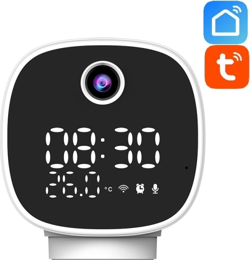 Solight domowa kamera Wi‑Fi z lampką nocną i zegarem