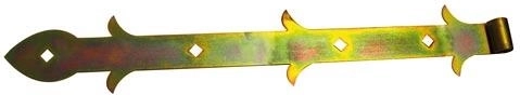 Zawias bramowy 300 mm, zdobiony, żółto cynkowany SELKA