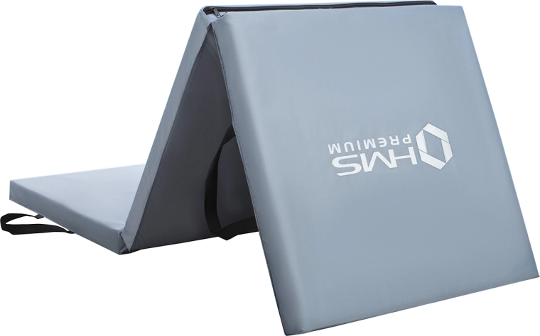 Składana mata gimnastyczna HMS Premium MGS02, szara