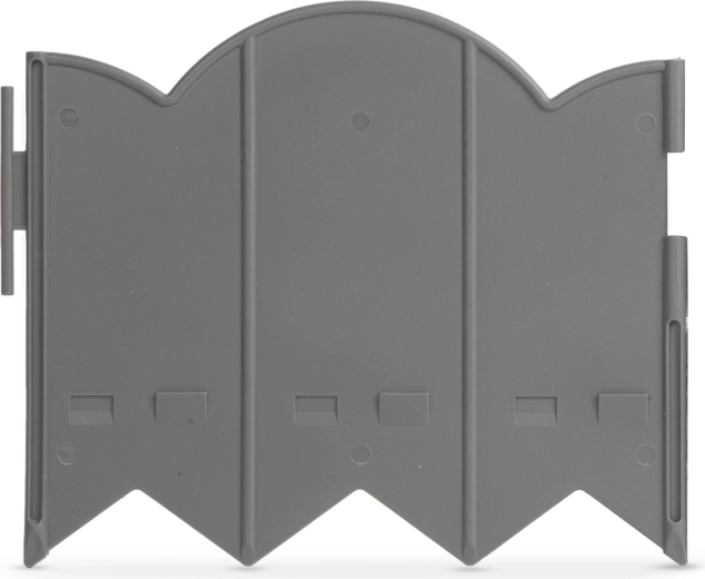 Szara plastikowa obrzeże ogrodowe 20 × 17,5 cm – 12 sztuk