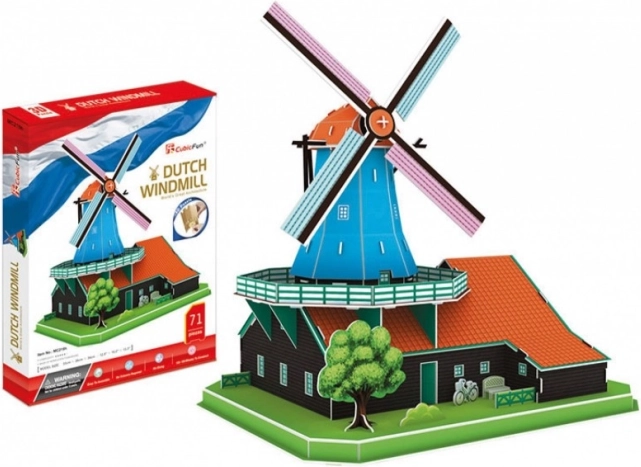 CubicFun Puzzle 3D holenderski wiatrak 71 elementów