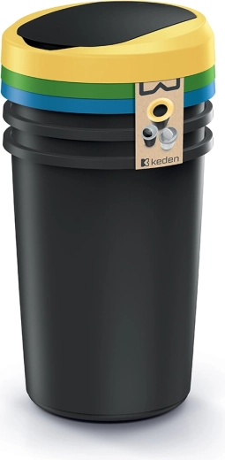 Kosz na odpady segregowane Compacta R Flap zestaw 3×40 l