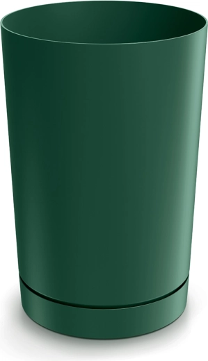 Doniczka TUBO 30 cm z podstawką – ciemnozielona