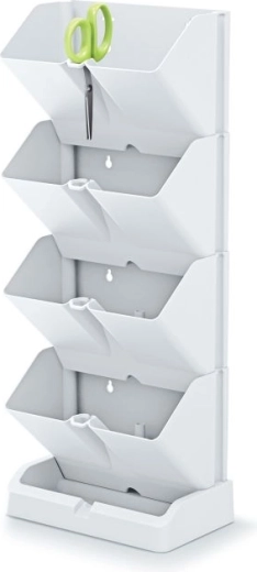 Pionowe doniczki z nożyczkami do ziół Mini Garden – białe