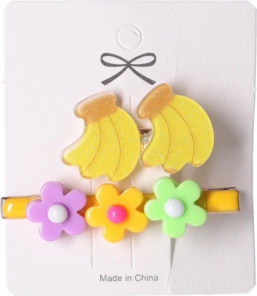Zestaw 2 spinek do włosów – banan