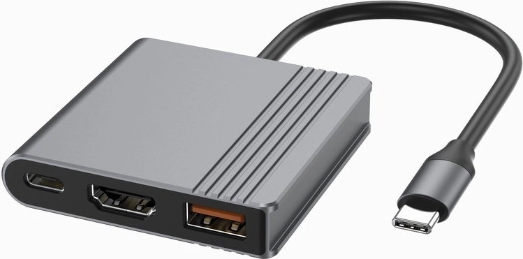 Wieloportowy adapter USB‑C 3 w 1 (USB, HDMI i USB‑C) – gwiezdna szarość