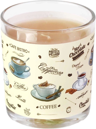 Świeca zapachowa w szkle Cafe Bistro 7 × 8 cm, 135 g