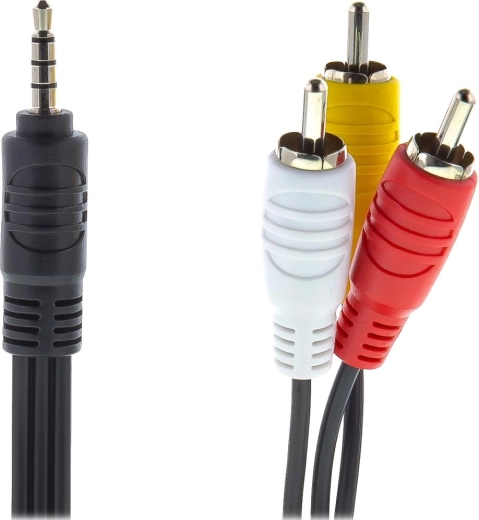 Kabel AV Sencor, jack 3,5 mm na 3× RCA, 1,5 m