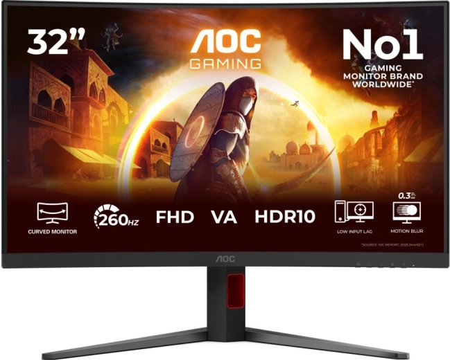 AOC Gaming zakrzywiony monitor gamingowy C32G4Z 31,5" VA 260 Hz