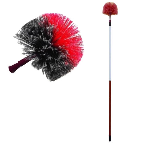 Kulista miotełka przeciwpyłowa z włóknami antystatycznymi, uniwersalny gwint