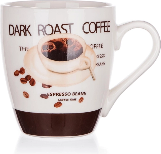 Ceramiczny kubek Espresso 240 ml biały/brązowy
