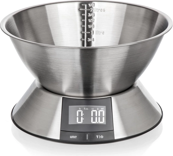 Cyfrowa waga kuchenna z miską ze stali nierdzewnej 5 kg