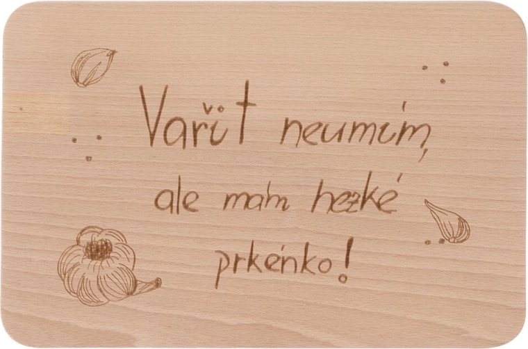 Drewniana deska kuchenna z napisem „Gotować nie umiem” 30 × 20 cm