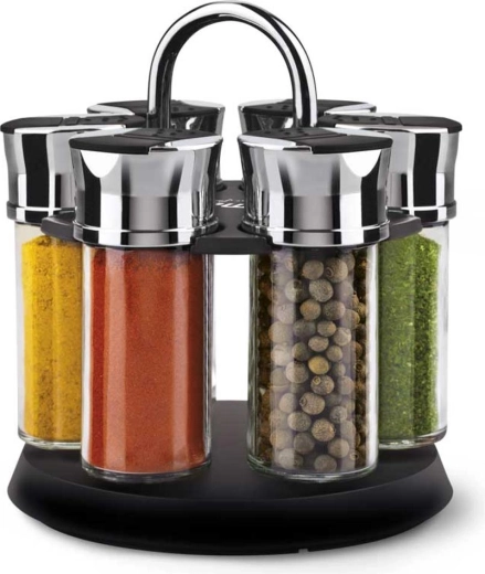 Lamart zestaw pojemników na przyprawy Spice z obrotowym stojakiem, 6 szt.