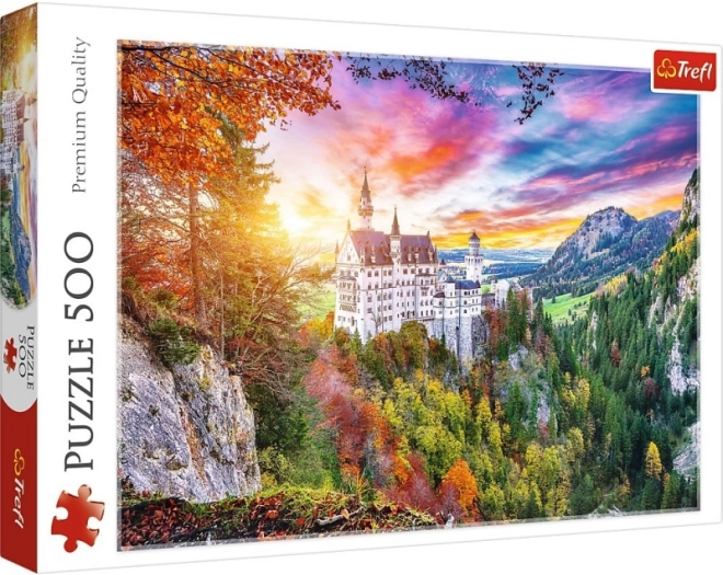 Puzzle 500 elementów – widok na zamek Neuschwanstein, Niemcy TREFL