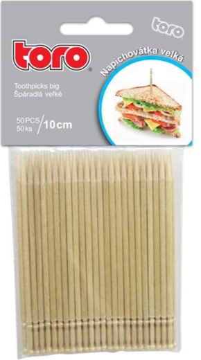 Drewniane wykałaczki 10 cm, 50 szt.