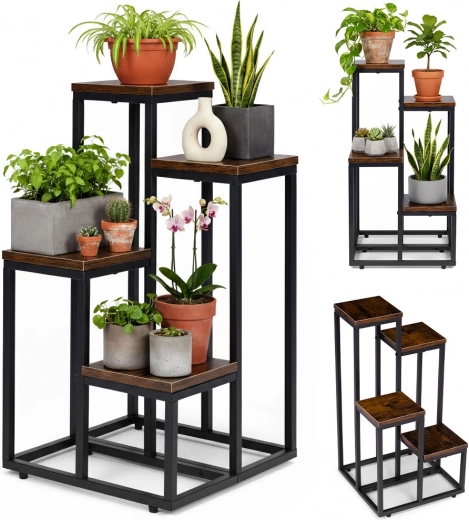 stojak na kwiaty loft 4 półki modernhome