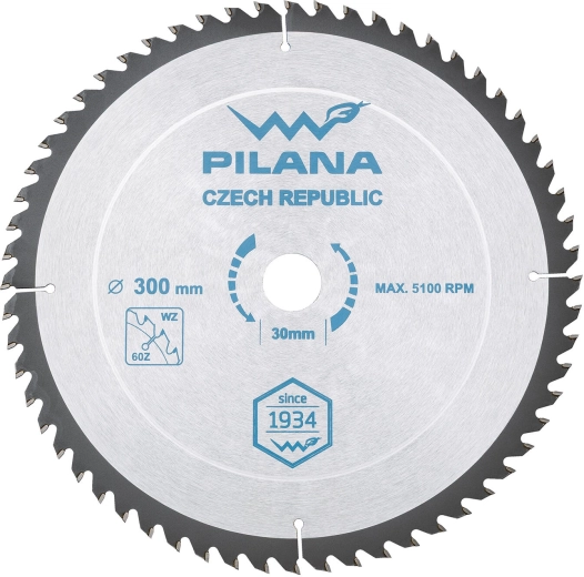 Tarcza pilarska PILANA 300 mm, 60 zębów, WZ, SK