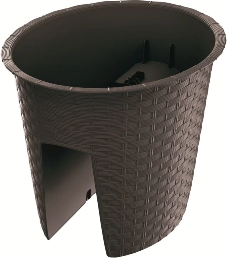 Doniczka na balustradę Ratolla Oval 29,8 cm – umbra
