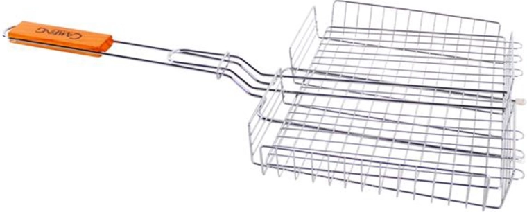 Głęboki ruszt grillowy Camping 31 × 24 cm z regulowaną wysokością