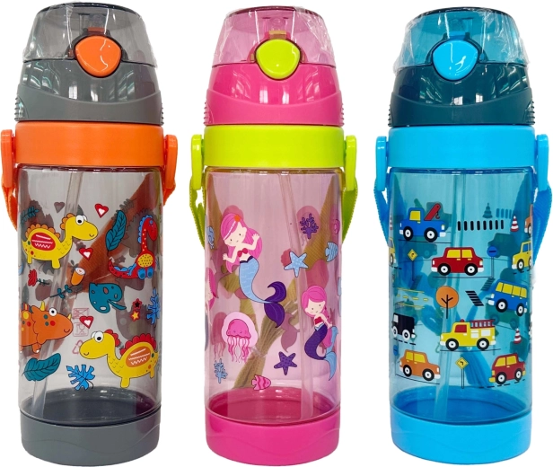 Dziecięca butelka na wodę 550 ml, plastikowa – 1 szt.