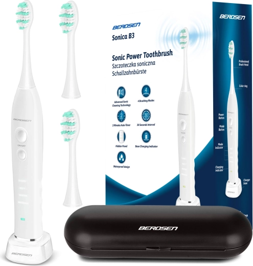 Sonicare szczoteczka soniczna z etui biała BERDSEN Sonica B3