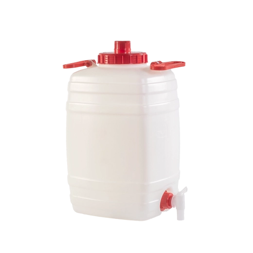 Plastowa beczka 25 l z pokrywą, uchwytem i odpowietrzeniem
